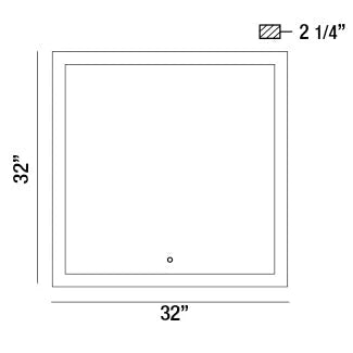 Mirror Square Edge-Lit LED Mirror 31482-015 Eurofase Lighting - Bright Light Chandeliers