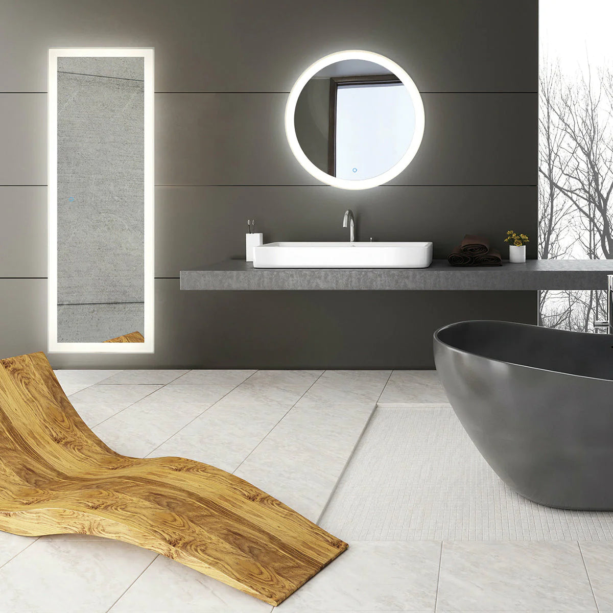Rectangular Edge-Lit LED Mirror 31487-016 Eurofase Lighting - Bright Light Chandeliers