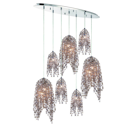 Danza 10-Light Oval Chandelier 31618-014 Eurofase Lighting - Bright Light Chandeliers