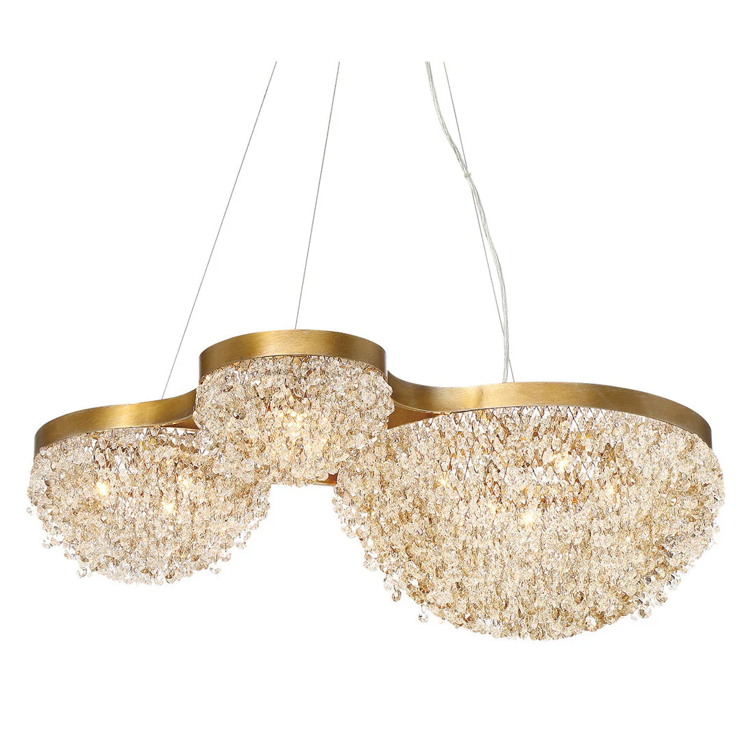 Mondo 10-Light Linear Chandelier 31832-014 Eurofase Lighting - Bright Light Chandeliers
