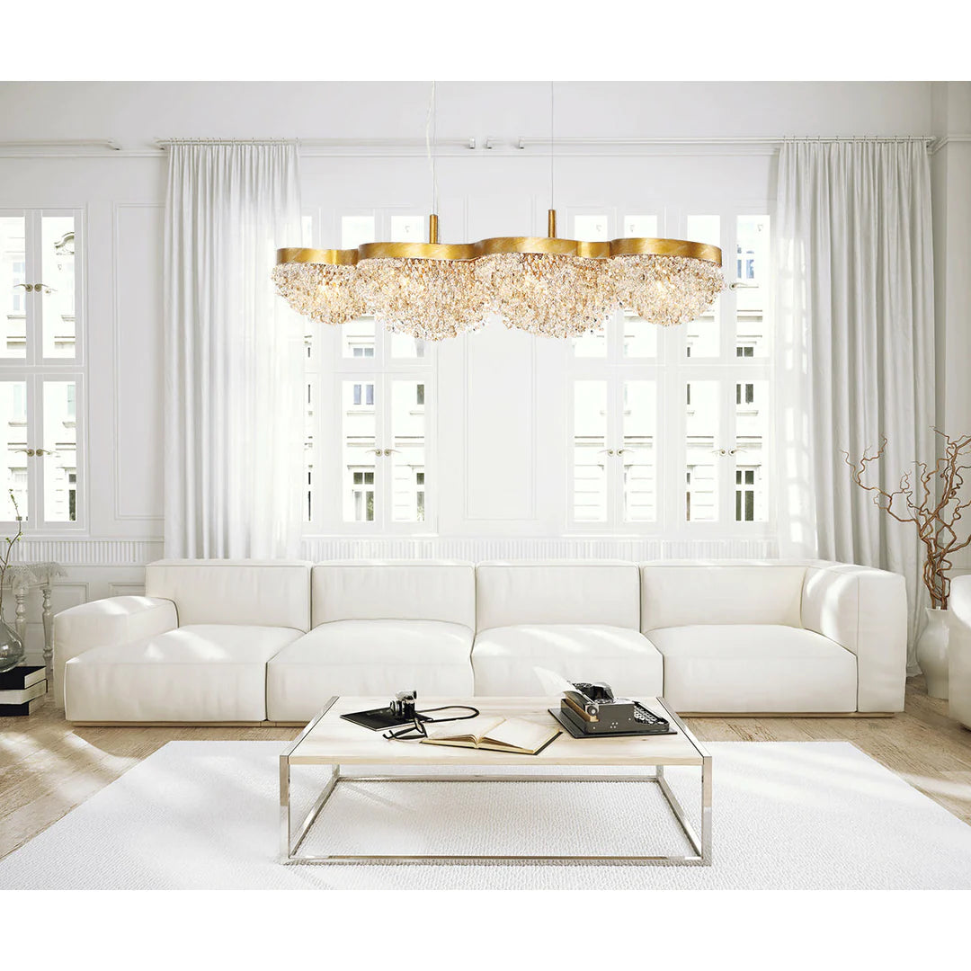 Mondo 10-Light Linear Chandelier 31832-014 Eurofase Lighting - Bright Light Chandeliers