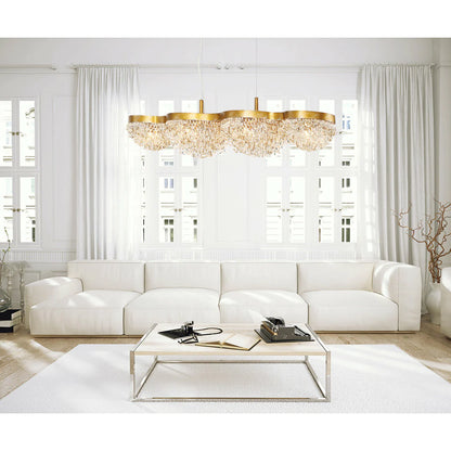 Mondo 10-Light Linear Chandelier 31832-014 Eurofase Lighting - Bright Light Chandeliers
