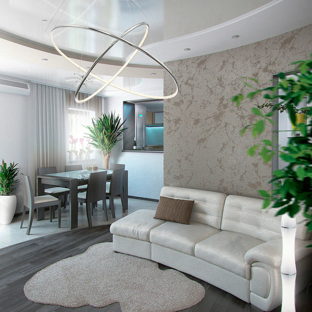 Valley Medium Two-Tier LED Pendant 31856-010 Eurofase Lighting - Bright Light Chandeliers