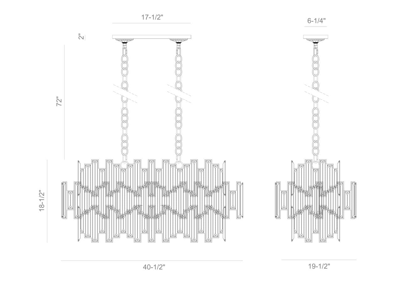 Vienna 16-Light Oval Chandelier 31892-018 Eurofase Lighting - Bright Light Chandeliers