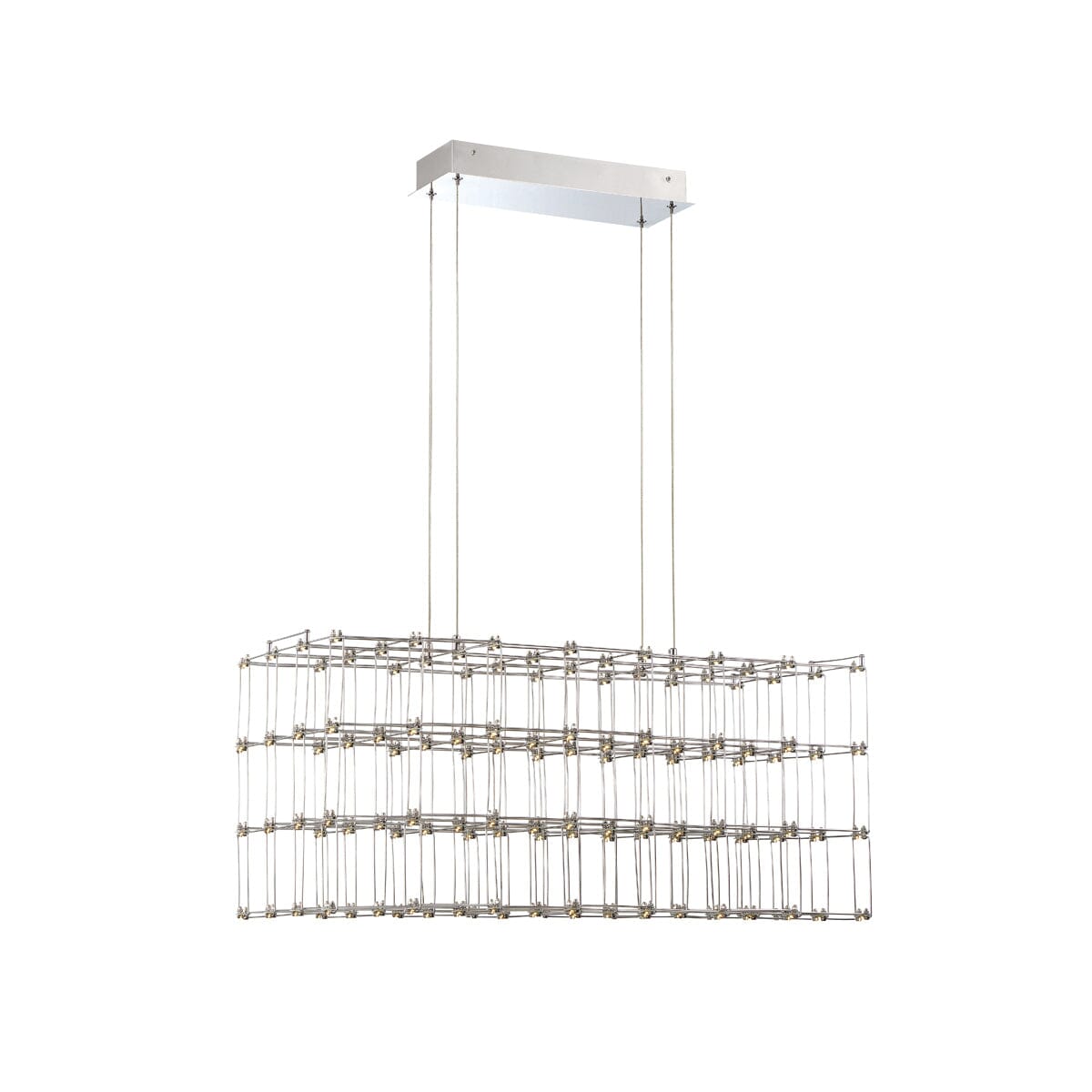 Linwood Rectangular LED Chandelier 33717-012 Eurofase Lighting - Bright Light Chandeliers