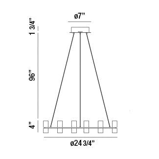 Netto Small LED Chandelier 33724-010 Eurofase Lighting - Bright Light Chandeliers