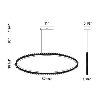 Scoppia Oval LED Chandelier 33730-011 Eurofase Lighting - Bright Light Chandeliers