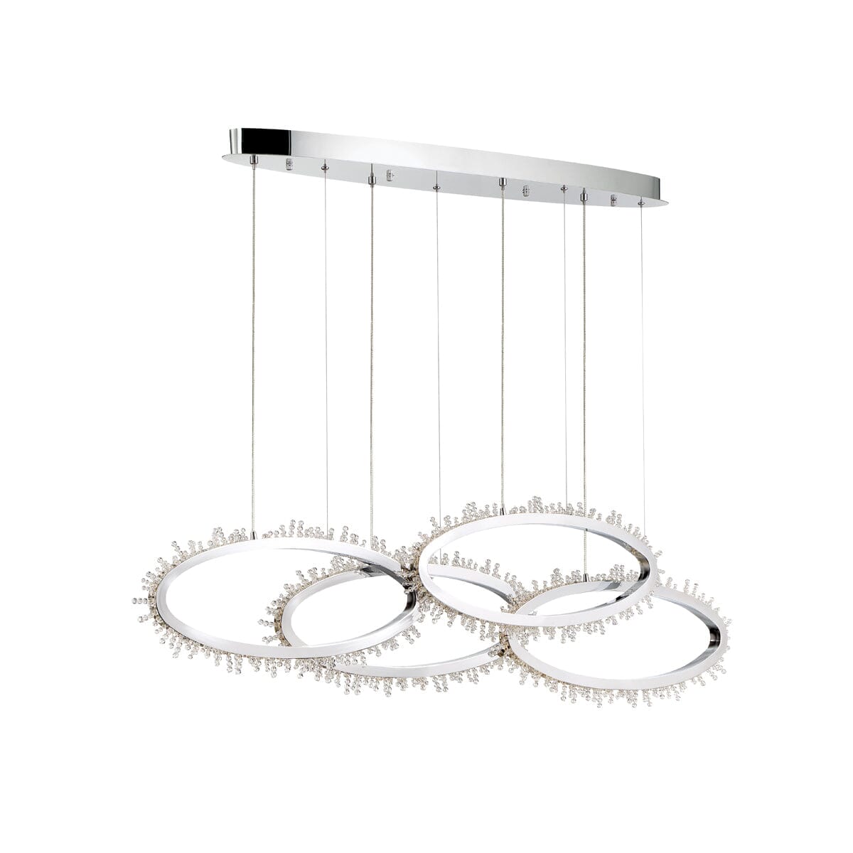 Scoppia 4-Light Linear LED Chandelier 33731-018 Eurofase Lighting - Bright Light Chandeliers