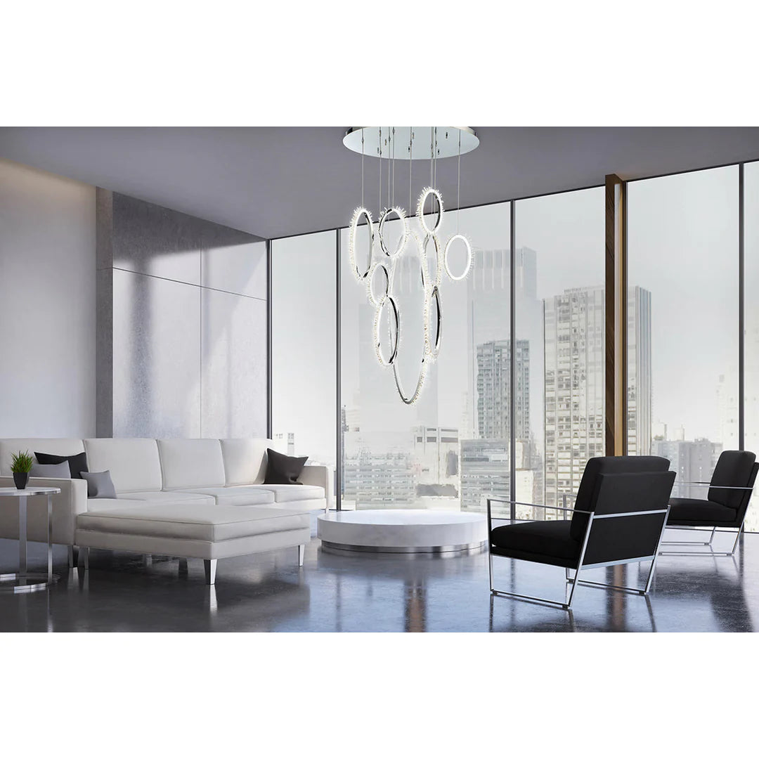 Scoppia 9-Light LED Chandelier 33732-015 Eurofase Lighting - Bright Light Chandeliers