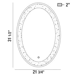 Oval Back-Lit LED Mirror 33823-010 Eurofase Lighting - Bright Light Chandeliers