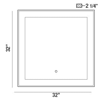 Square Edge-Lit LED  Mirror 33831-015 Eurofase Lighting - Bright Light Chandeliers