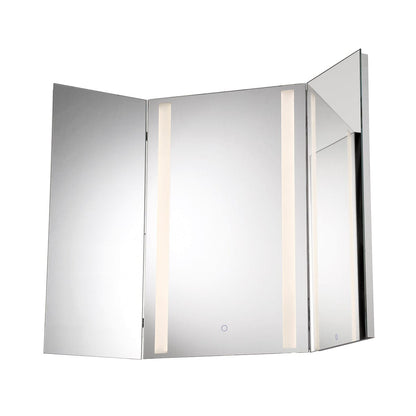 Adjustable Back-Lit Tri-Fold LED Mirror 34000-014 Eurofase Lighting - Bright Light Chandeliers