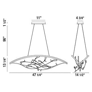 Basilica Oval LED Chandelier 34065-013 Eurofase Lighting - Bright Light Chandeliers