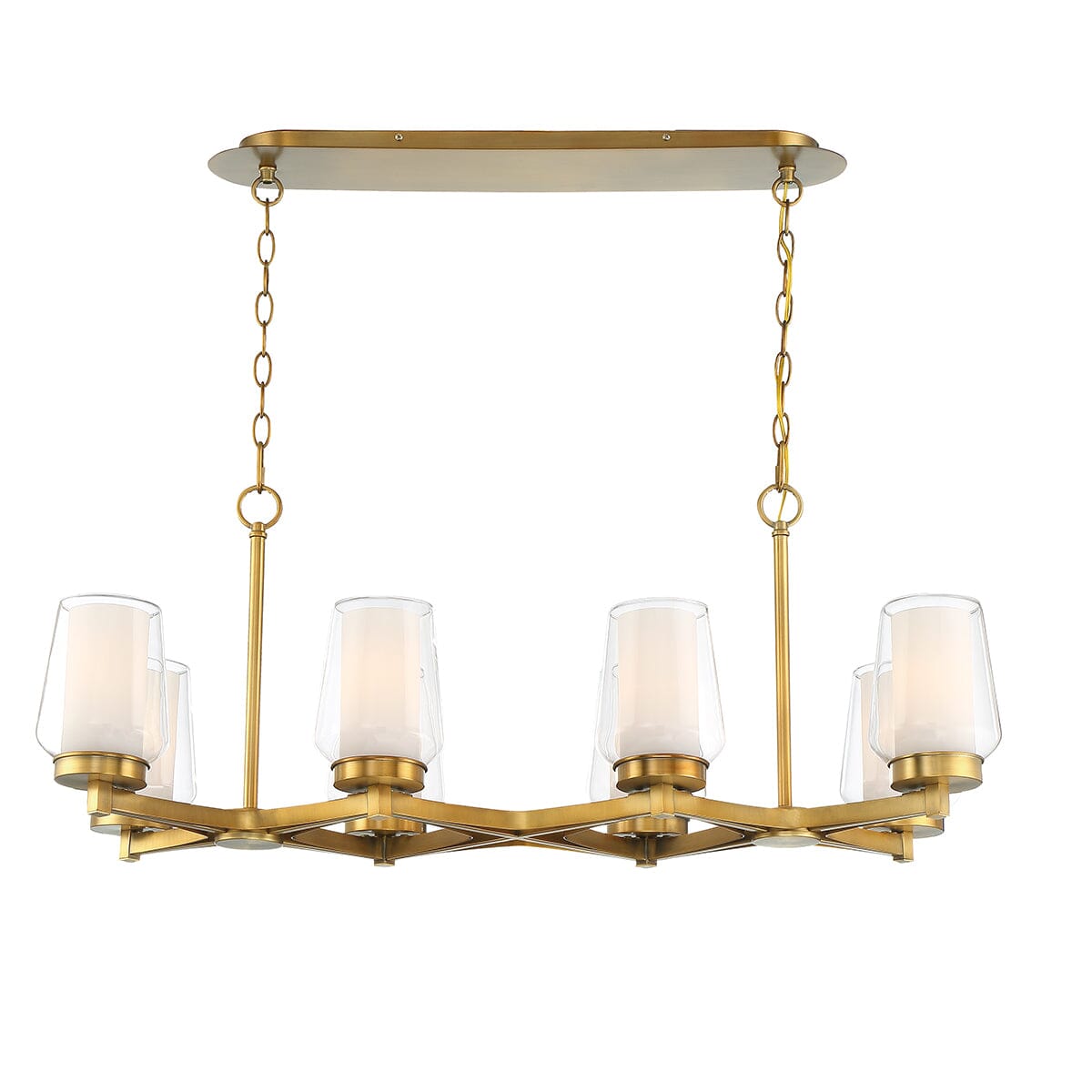 Manchester 8-Light Linear Chandelier 34095-010 Eurofase Lighting - Bright Light Chandeliers