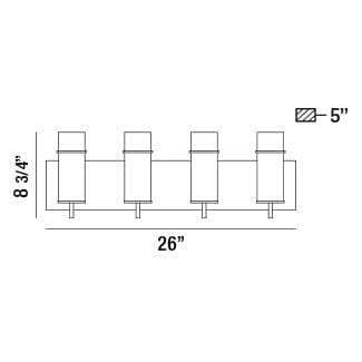 Pista 4-Light Bathbar 34135-013 Eurofase Lighting - Bright Light Chandeliers