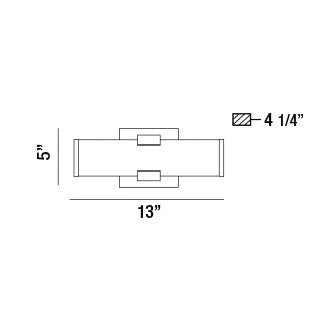 Nozza Small LED Wall Sconce 34146-019 Eurofase Lighting - Bright Light Chandeliers