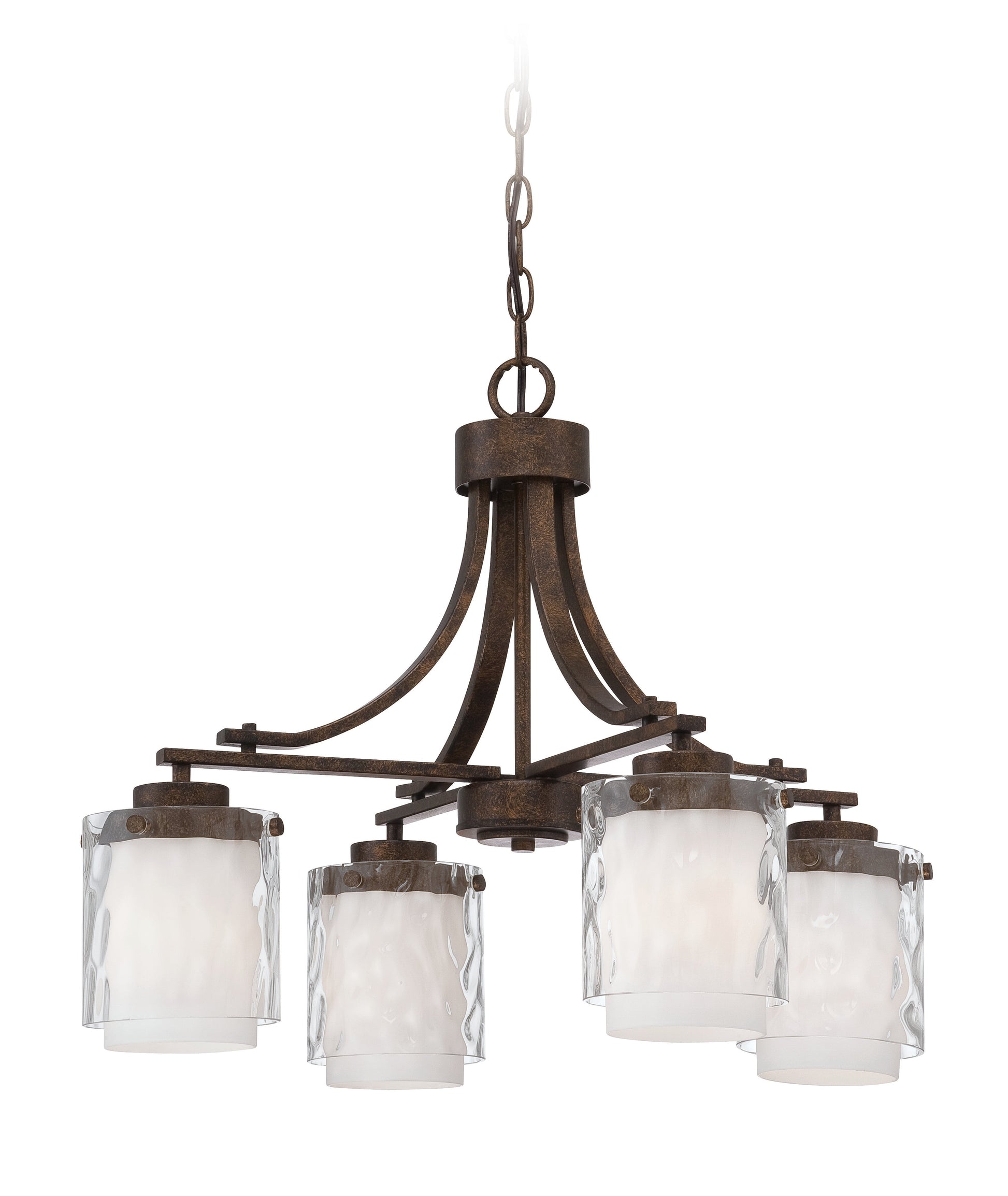 4 Light Down Chandelier 35424 - Bright Light Chandeliers