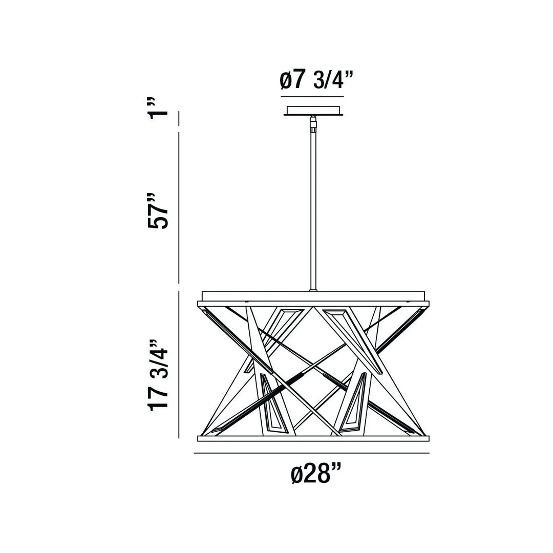 Sarise 8-Light LED Chandelier 35644-019 Eurofase Lighting - Bright Light Chandeliers