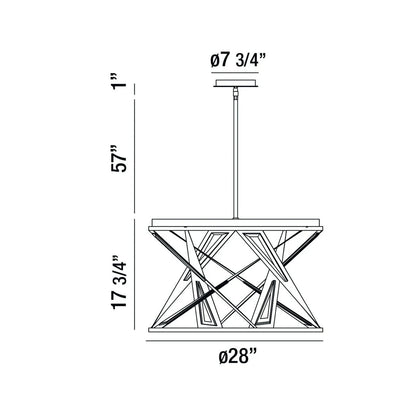 Sarise 8-Light LED Chandelier 35644-019 Eurofase Lighting - Bright Light Chandeliers