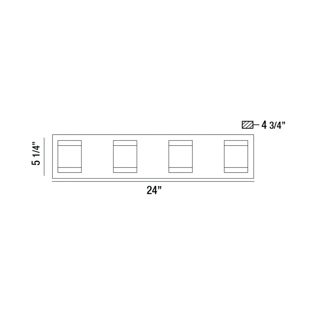 Seaton 4-Light LED Bathbar 35686-019 Eurofase Lighting - Bright Light Chandeliers