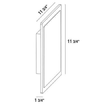 Outdoor Large Square LED Surface Mount 35852-018 Eurofase Lighting - Bright Light Chandeliers