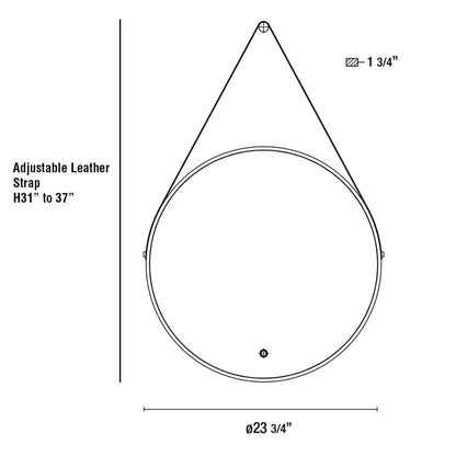 Round Edge-Lit LED Mirror 35885-016 Eurofase Lighting - Bright Light Chandeliers