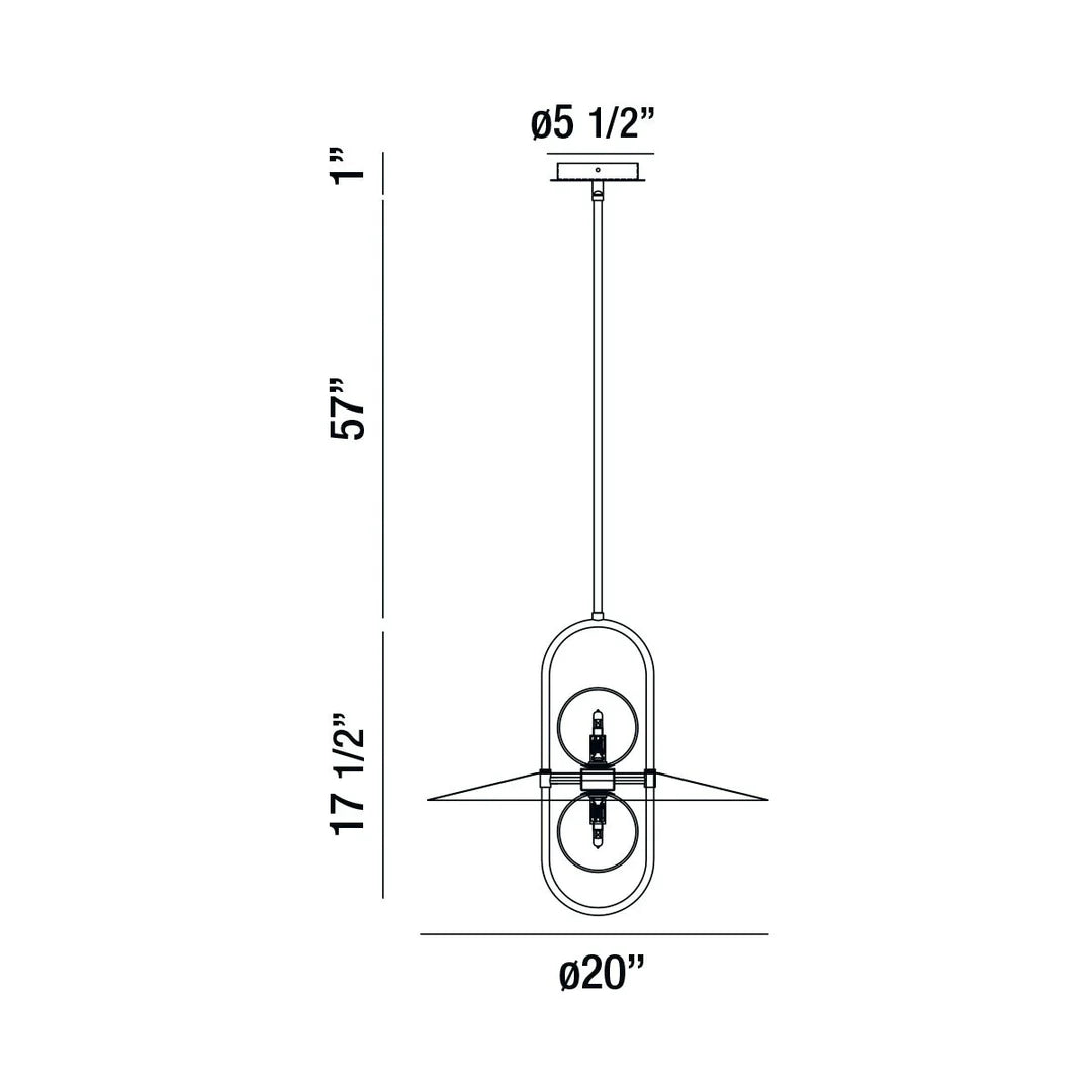 Millbrook 2-Light LED Chandelier 35898-023 Eurofase Lighting - Bright Light Chandeliers