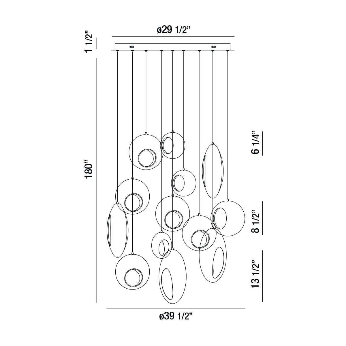 Arlington 13-Light LED Chandelier 35910-015 Eurofase Lighting - Bright Light Chandeliers