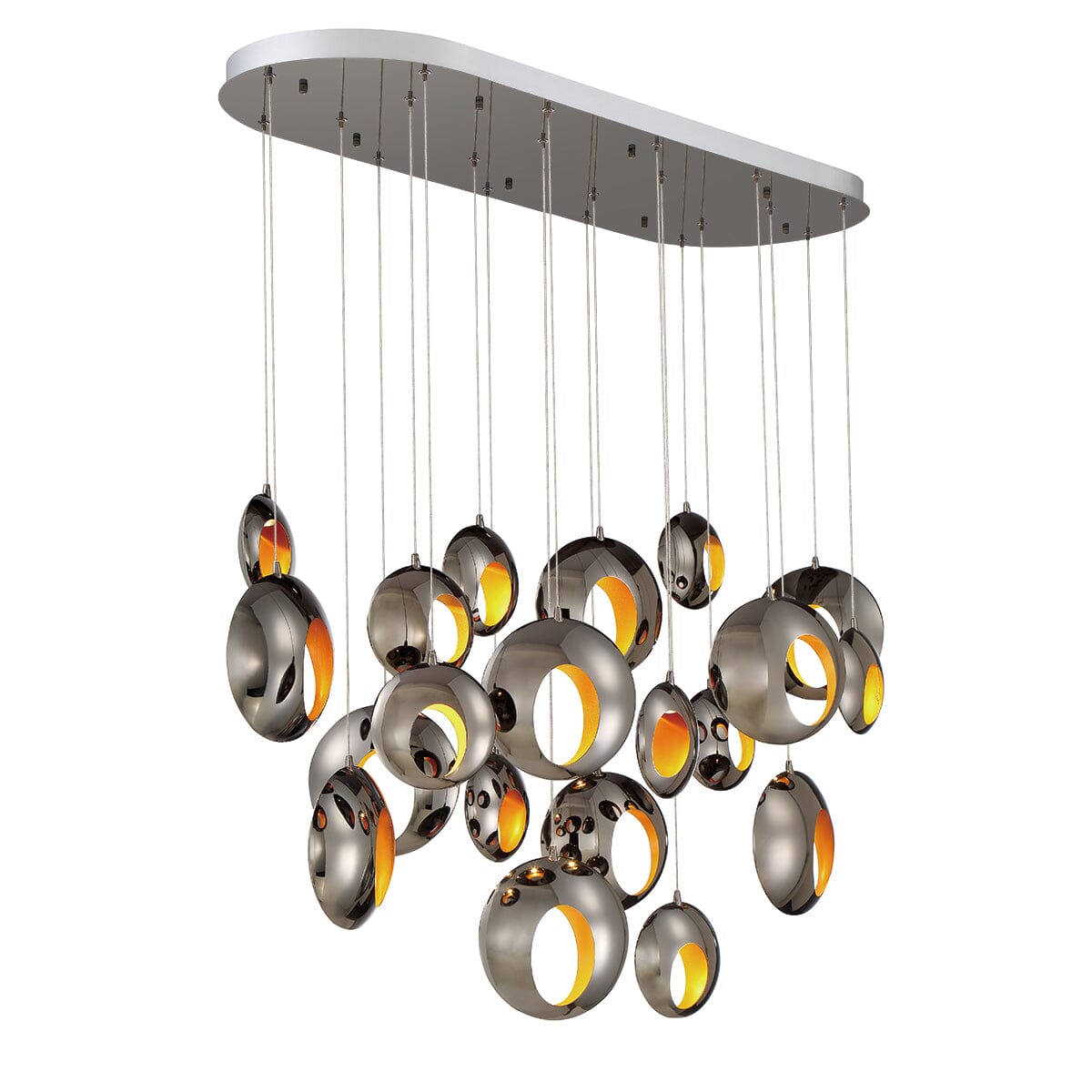 Arlington 20-Light Oval LED Chandelier 35912-019 Eurofase Lighting - Bright Light Chandeliers