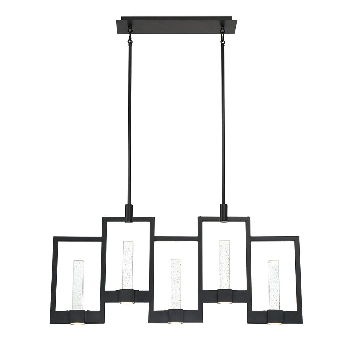 Hanson 10-Light Linear LED Chandelier 35949-015 Eurofase Lighting - Bright Light Chandeliers