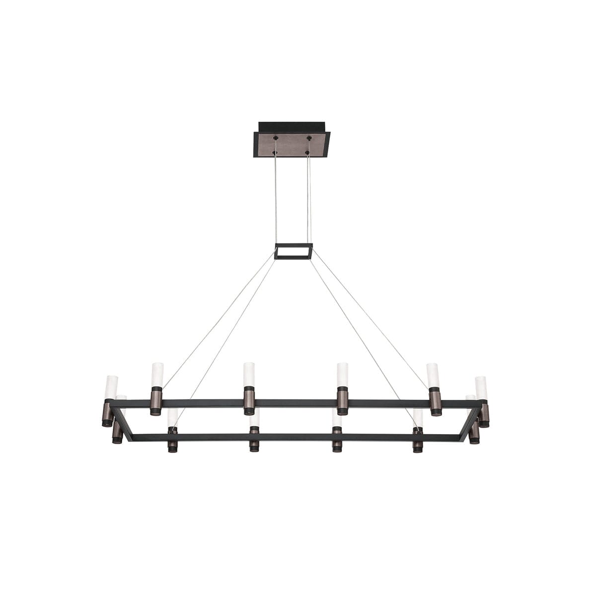 Altamont 12-Light Rectangular LED Chandelier 37047-016 Eurofase Lighting - Bright Light Chandeliers