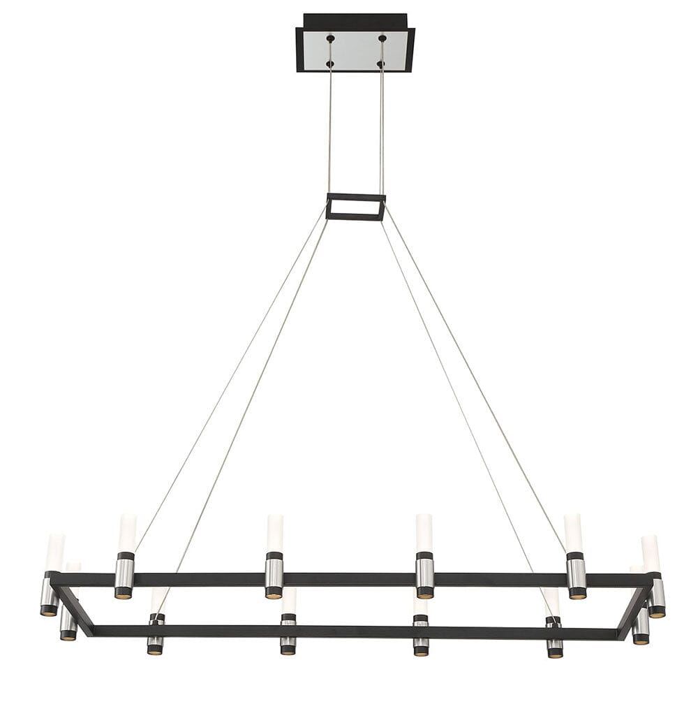 Altamont 12-Light Rectangular LED Chandelier 37047-016 Eurofase Lighting - Bright Light Chandeliers