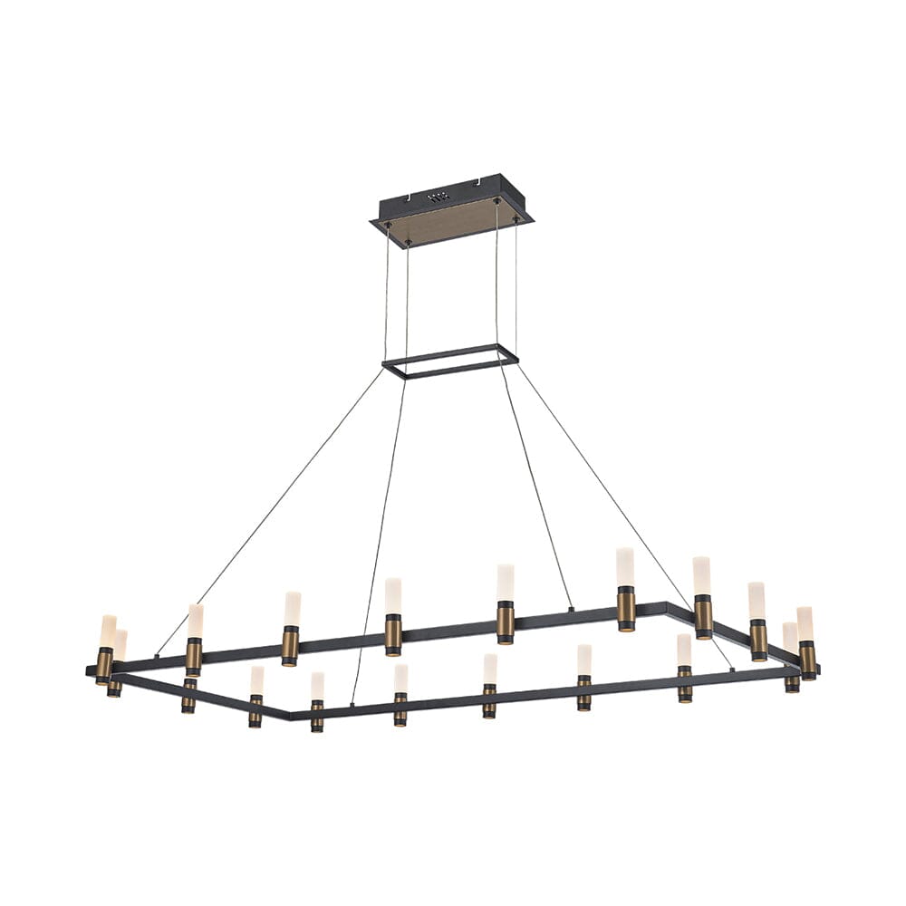 Altamont 18-Light Rectangular LED Chandelier 37048-013 Eurofase Lighting - Bright Light Chandeliers