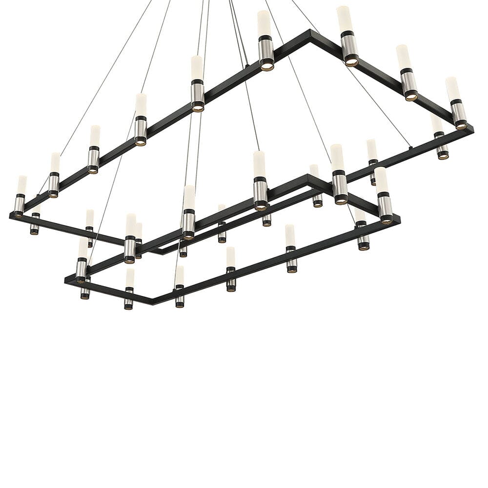 Altamont 2-Tier 30-Light Rectangular LED Chandelier 37049-010 Eurofase Lighting - Bright Light Chandeliers