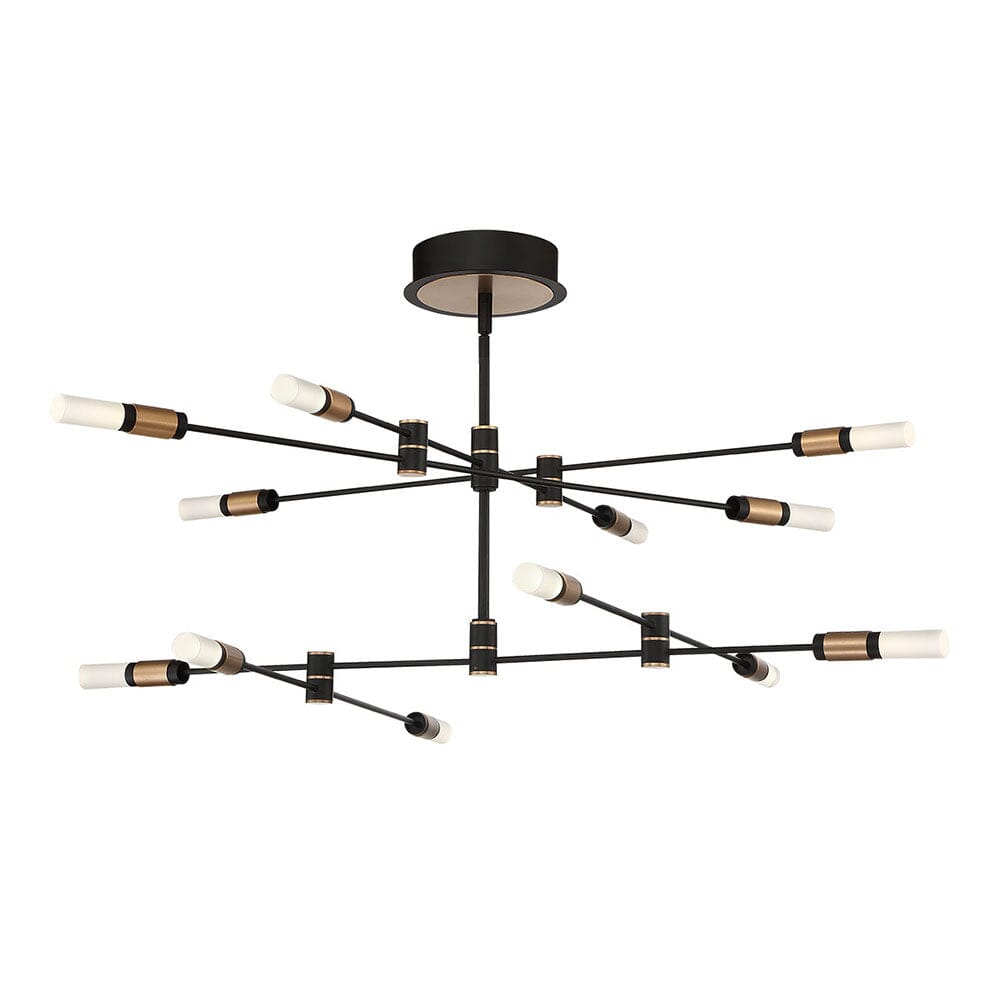 Albany 12-Light LED Chandelier/Semi-LED Flushmount 37051-013 Eurofase Lighting - Bright Light Chandeliers