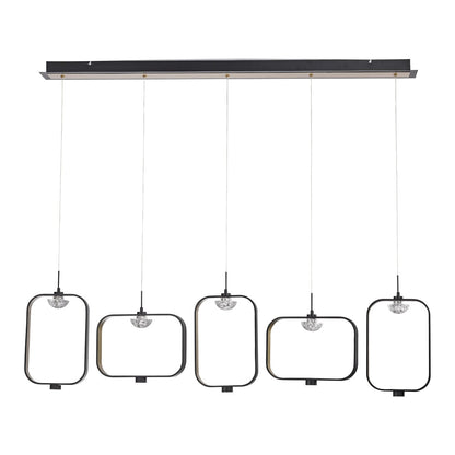 Dagmar 5-Light Linear LED Chandelier 37078-010 Eurofase Lighting - Bright Light Chandeliers