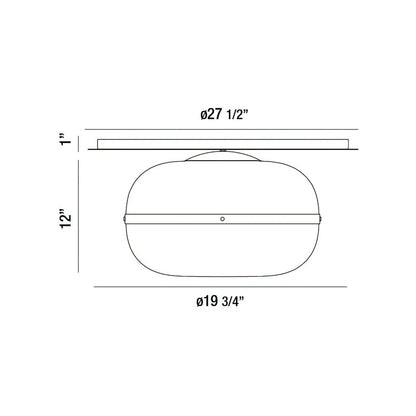 Nottingham 3-Light Large Ceiling Flushmount 37088-019 Eurofase Lighting - Bright Light Chandeliers