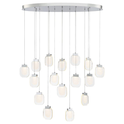 Paget 16-Light Oval LED Chandelier 37194-017 Eurofase Lighting - Bright Light Chandeliers