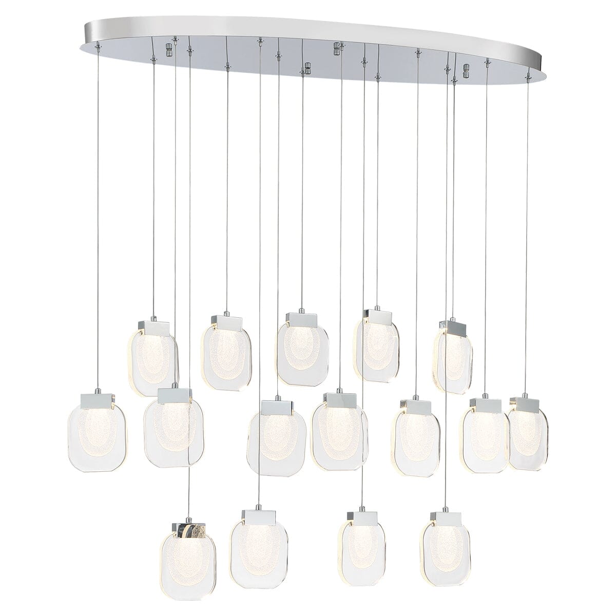 Paget 16-Light Oval LED Chandelier 37194-017 Eurofase Lighting - Bright Light Chandeliers