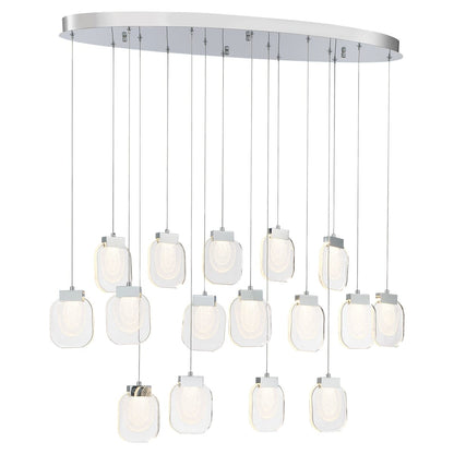 Paget 16-Light Oval LED Chandelier 37194-017 Eurofase Lighting - Bright Light Chandeliers