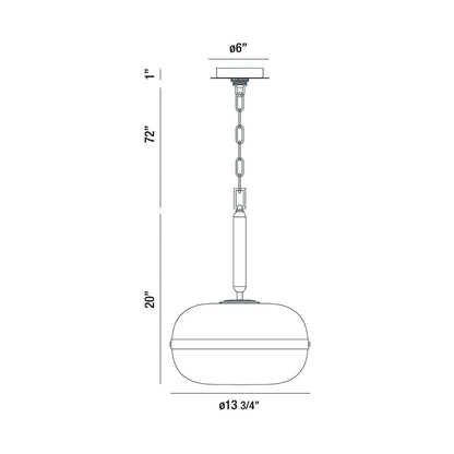 Nottingham 1-Light Medium Pendant 37197-018 Eurofase Lighting - Bright Light Chandeliers