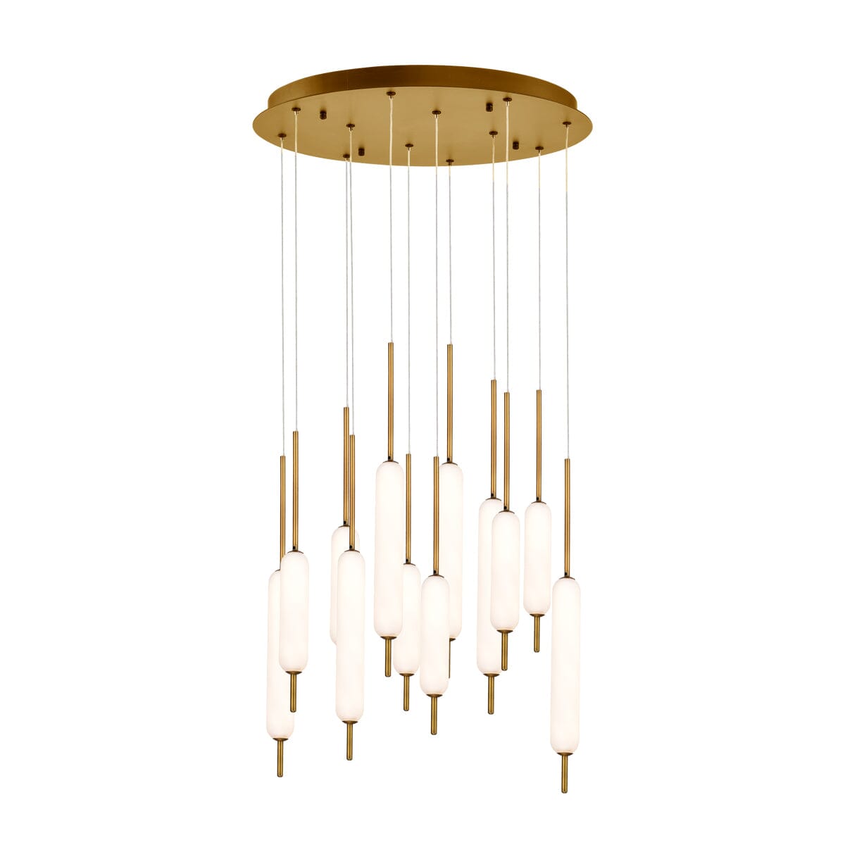 Cumberland 12-Light Round LED Chandelier 37235-017 Eurofase Lighting - Bright Light Chandeliers