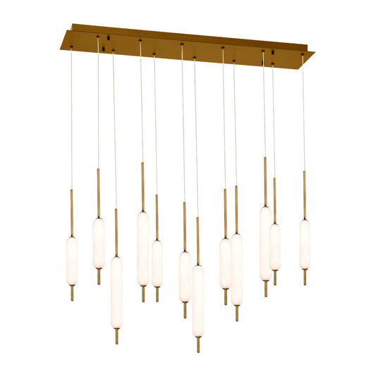 Cumberland 12-Light Linear LED Chandelier 37236-014 Eurofase Lighting - Bright Light Chandeliers