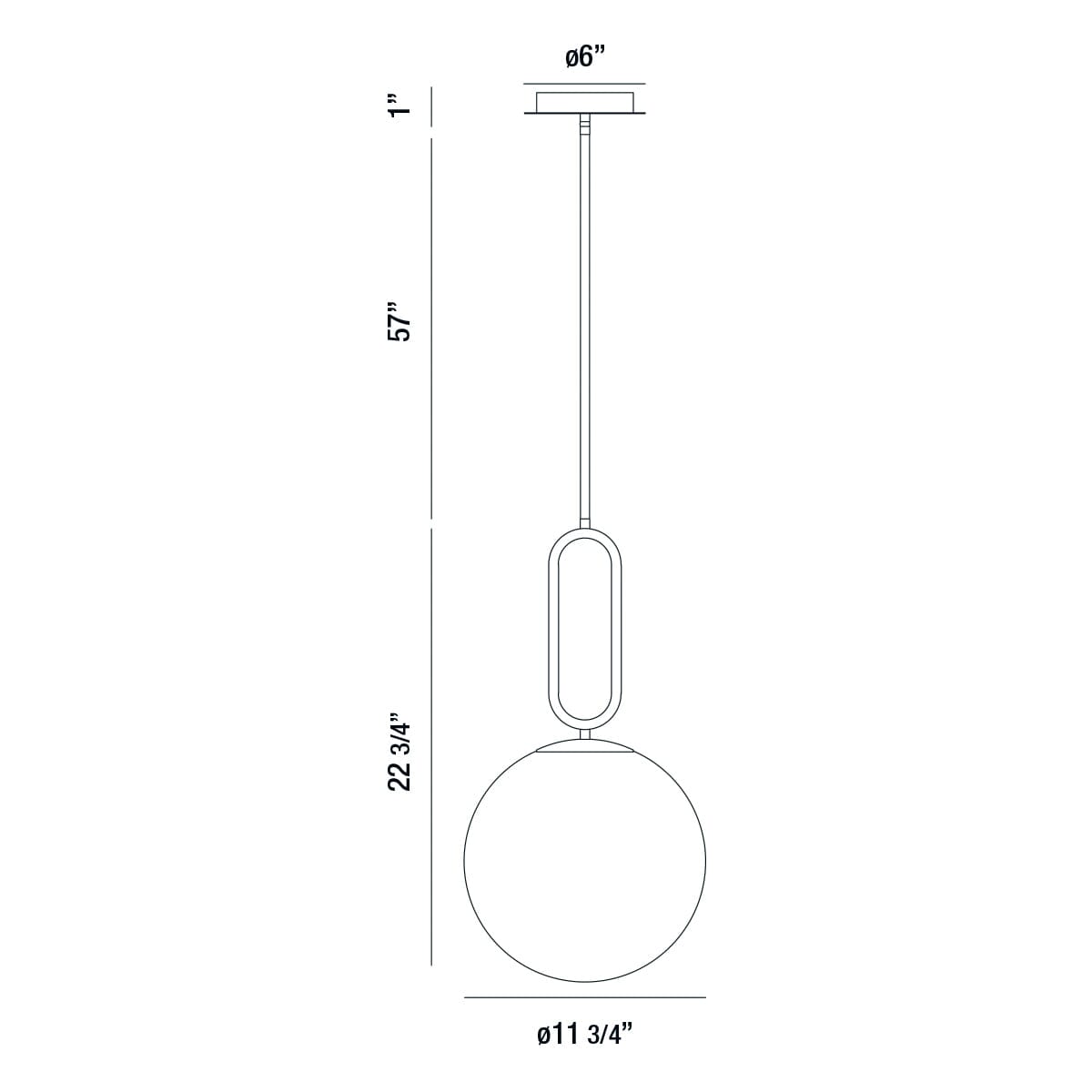 Prospect 1-Light Large Pendant 37349-011 Eurofase Lighting - Bright Light Chandeliers