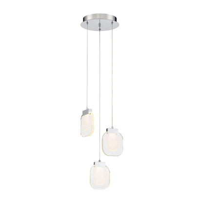 Paget 3 Light LED Chandelier 38042-010 Eurofase Lighting - Bright Light Chandeliers