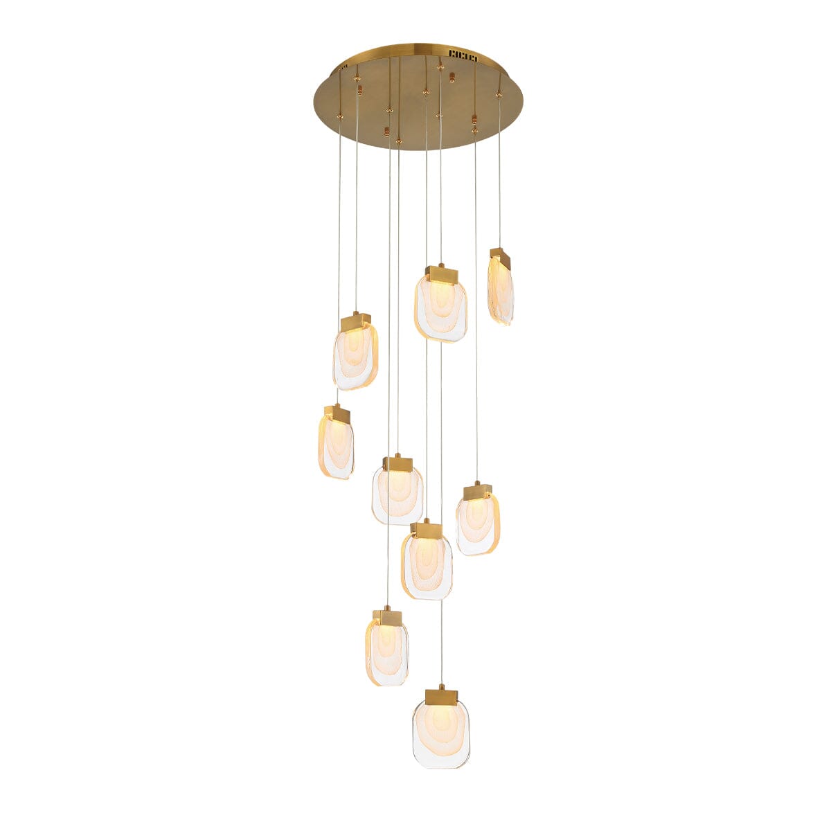 Paget 9 Light LED Chandelier 38043-017 Eurofase Lighting - Bright Light Chandeliers