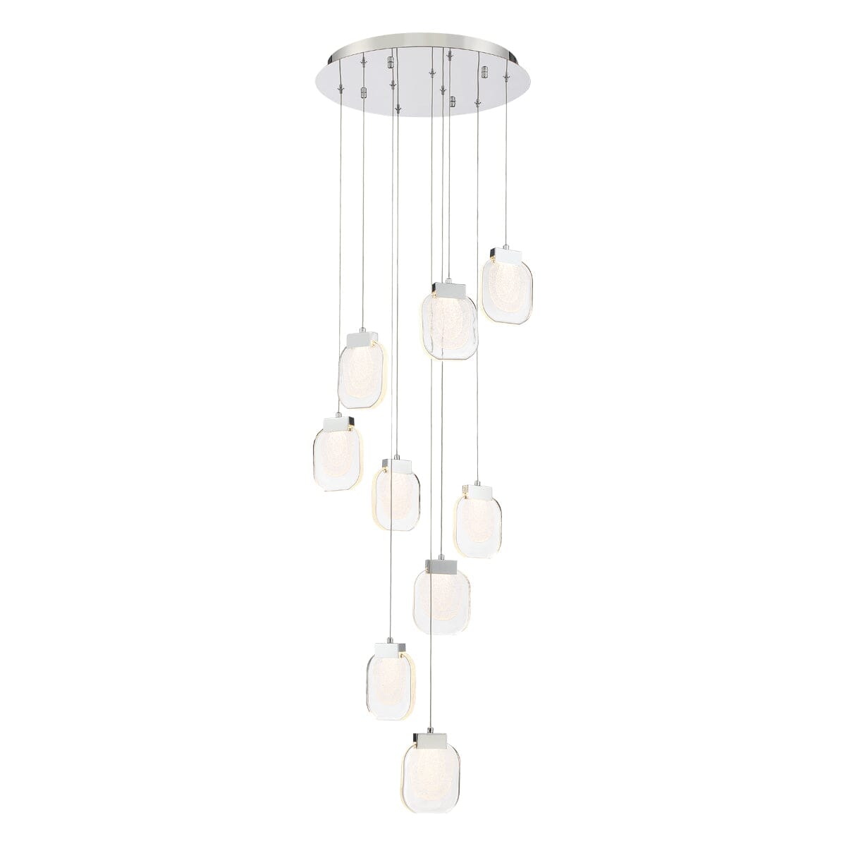 Paget 9 Light LED Chandelier 38043-017 Eurofase Lighting - Bright Light Chandeliers