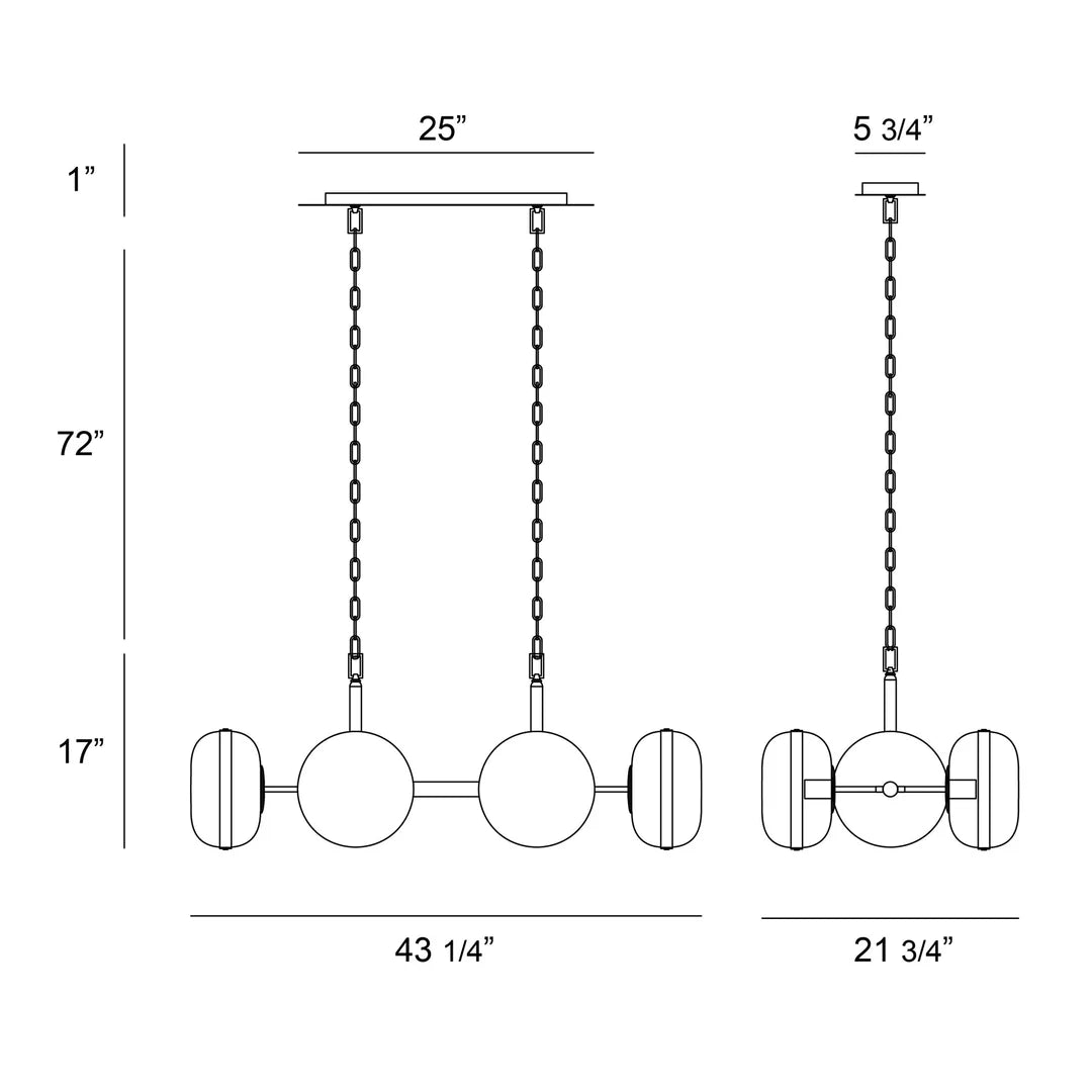 Nottingham 6 Light Oval Chandelier 38130-014 Eurofase Lighting - Bright Light Chandeliers