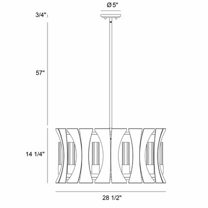 Pennino 10 Light Chandelier 38164-019 Eurofase Lighting - Bright Light Chandeliers