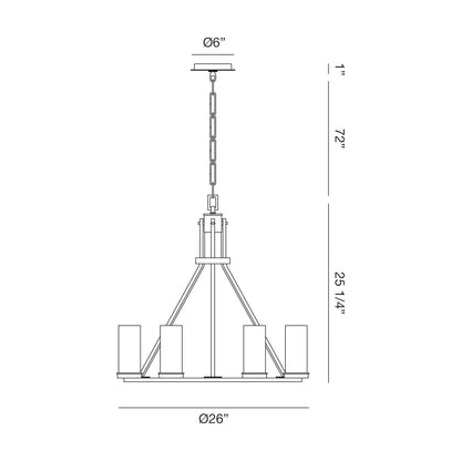 6 LIGHT CHANDELIER 38220-012 Eurofase Lighting - Bright Light Chandeliers